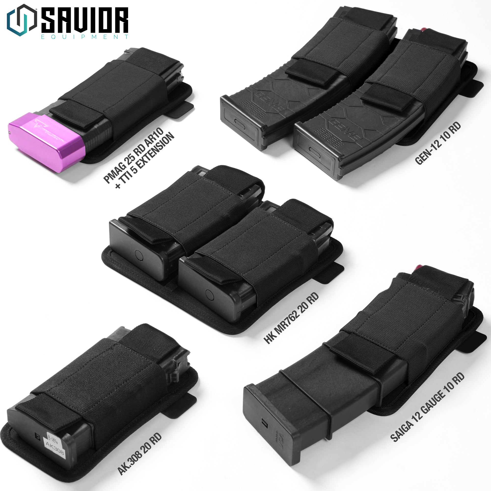 AR-10/.308 Mag Holder w/ Hook Backing - 1/2 Slot - Image 5