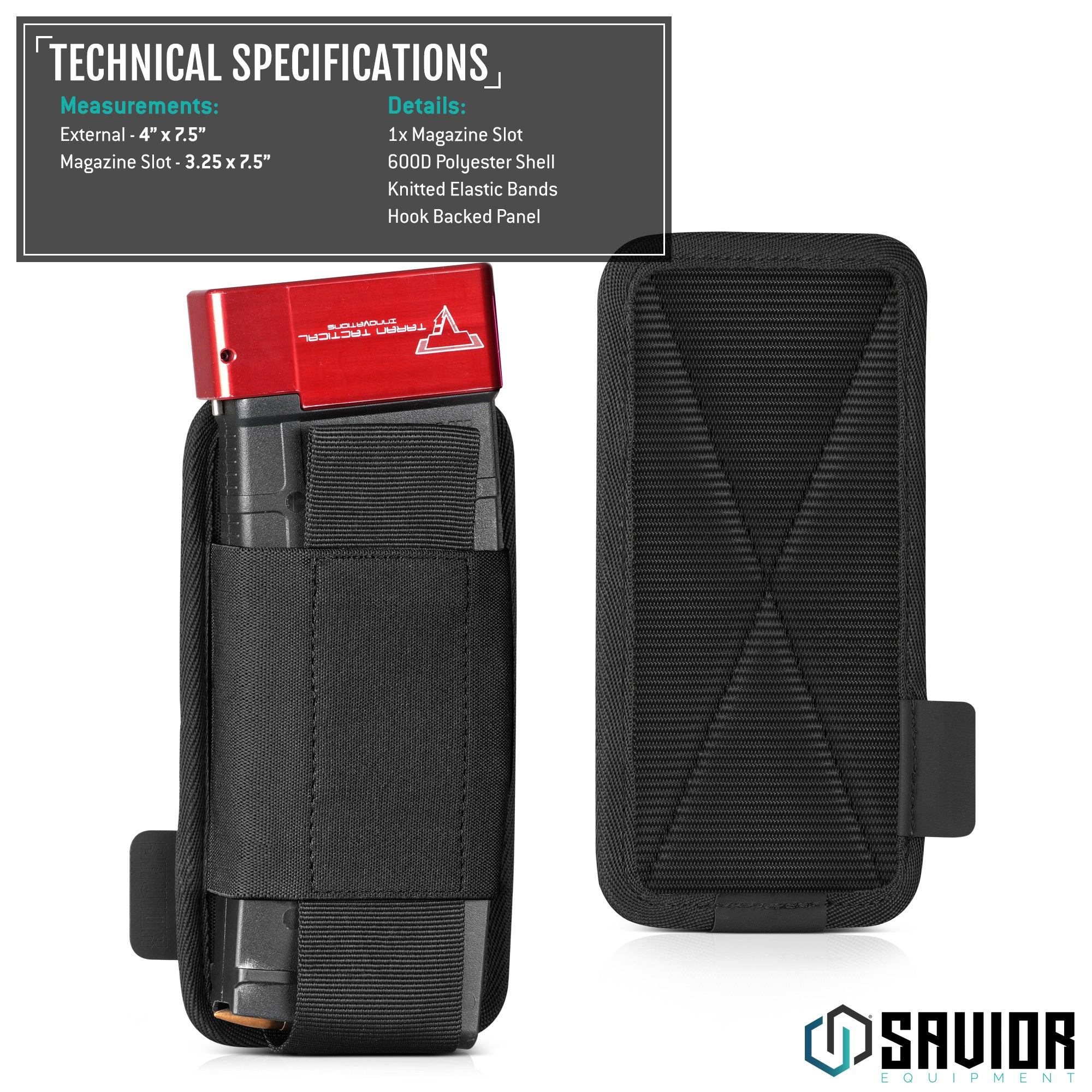AR-10/.308 Mag Holder w/ Hook Backing - 1/2 Slot - Image 9