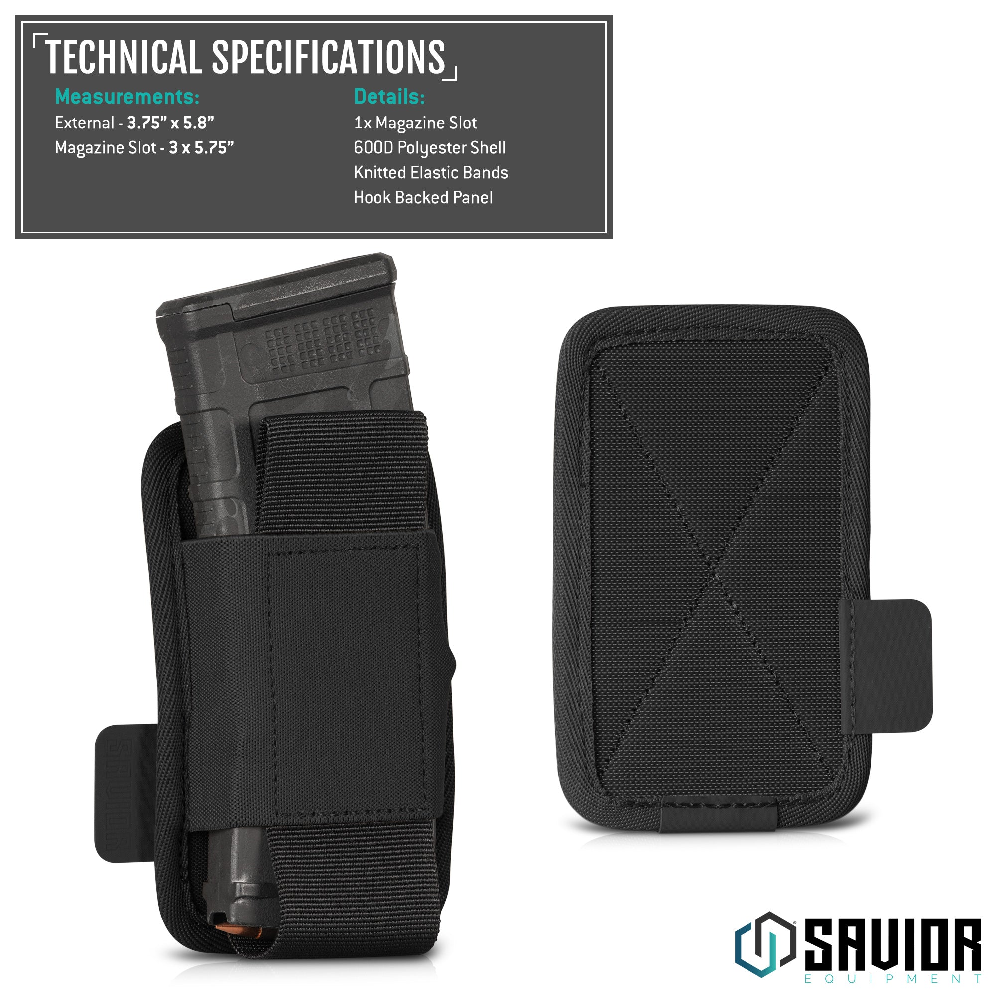 AR-15/AK-47 Mag Holder w/ Hook Backing - 1/2/3 Slot - Image 8