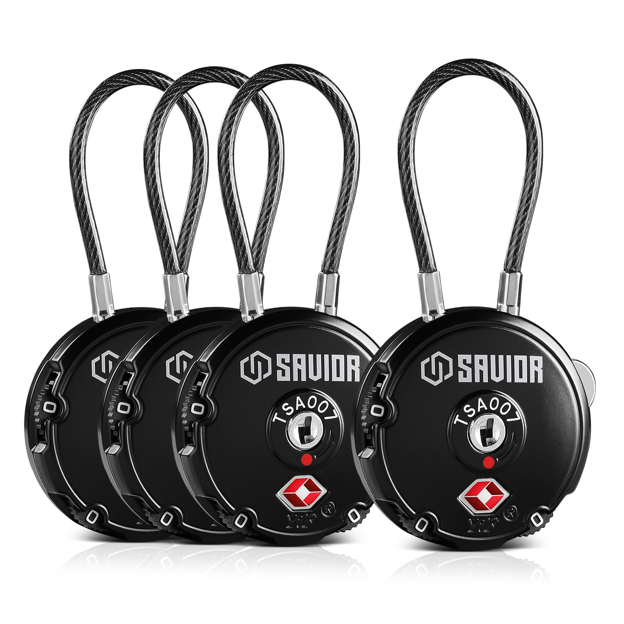 Combination Cable Lock (3-Digit) - 1/2/4 Pack - Image 3