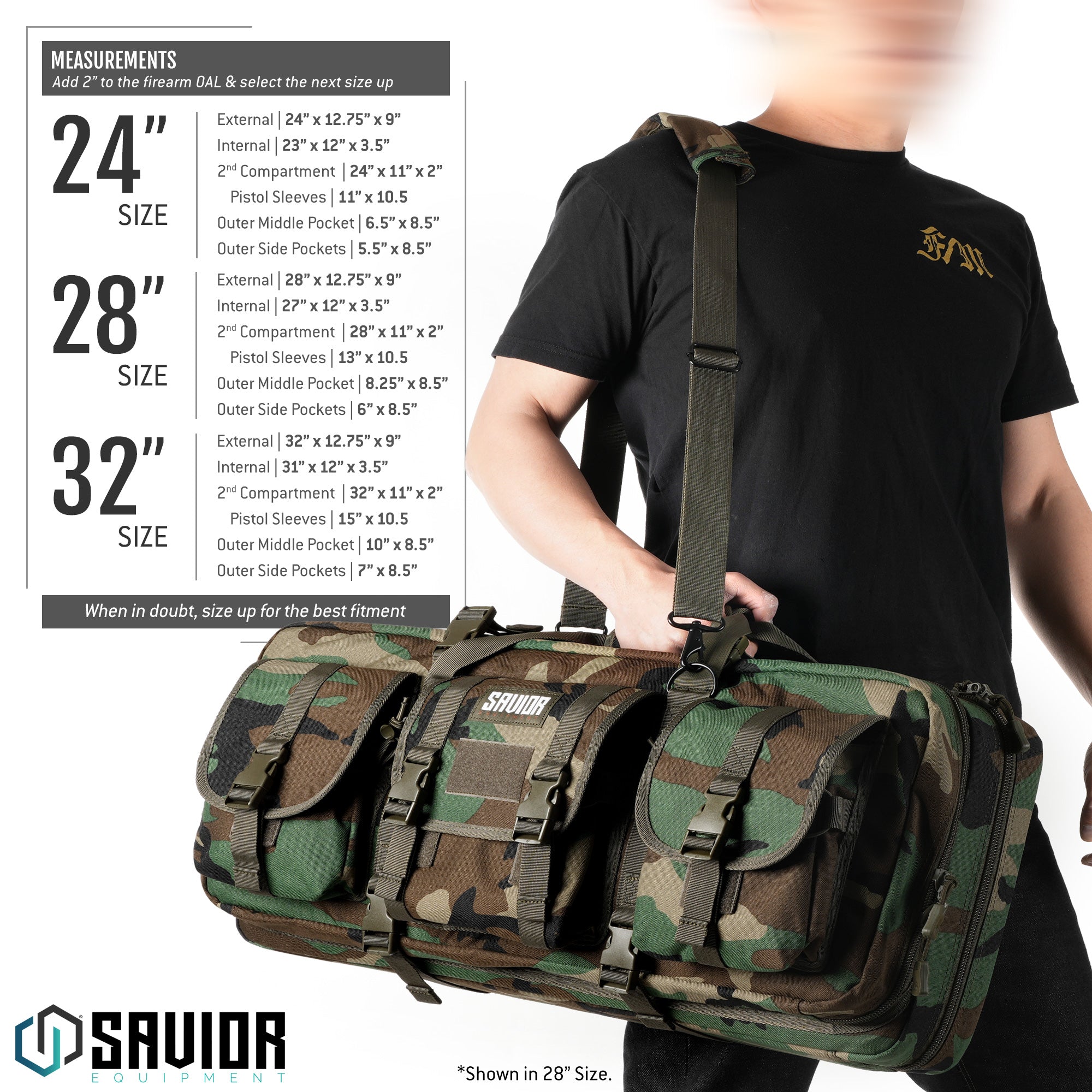 Camo American Classic Shorty Double Rifle Bag - 24"/28"/32" - Image 14