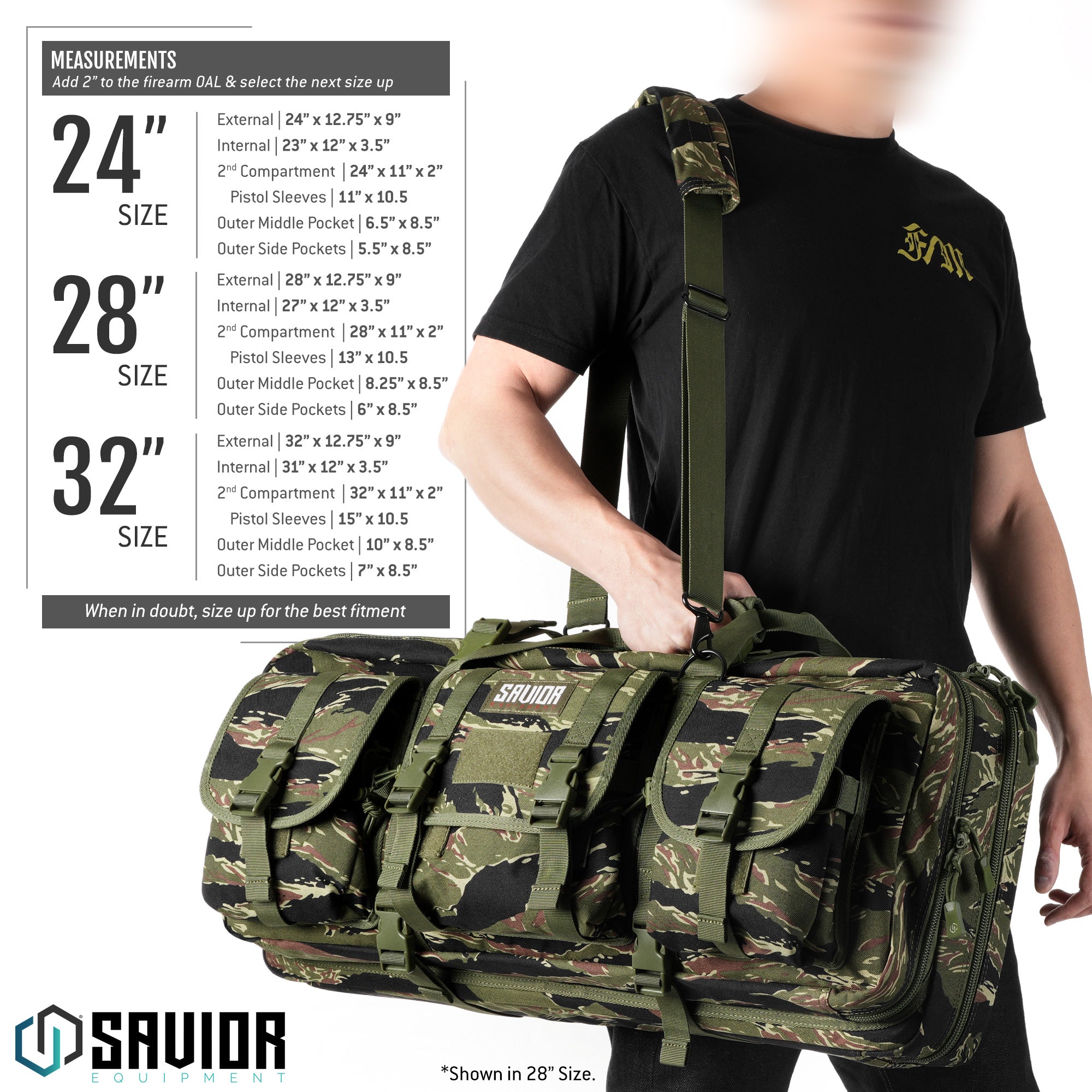 Camo American Classic Shorty Double Rifle Bag - 24"/28"/32" - Image 13