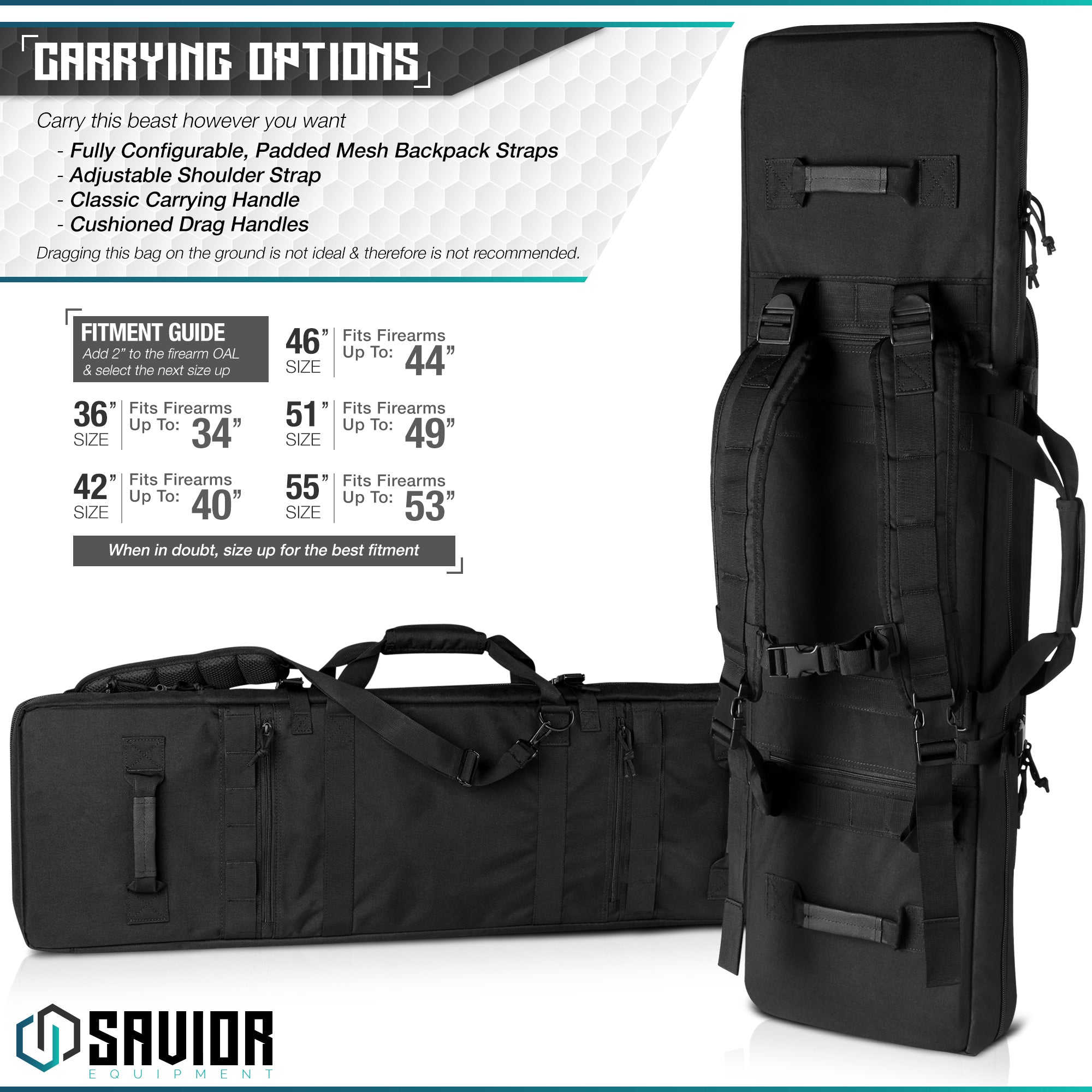 Urban Warfare Double Rifle Bag - 36"/42"/46"/51"/55" - Image 6
