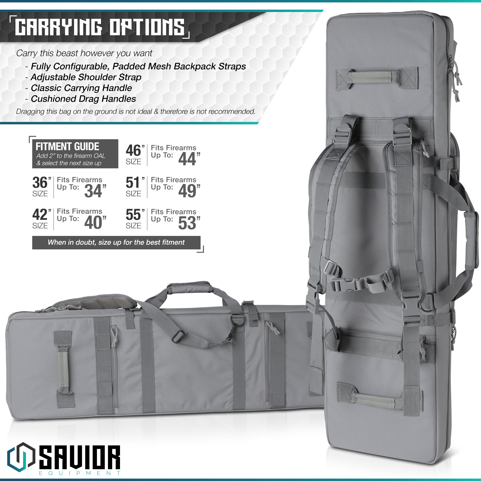 Urban Warfare Double Rifle Bag - 36"/42"/46"/51"/55" - Image 12