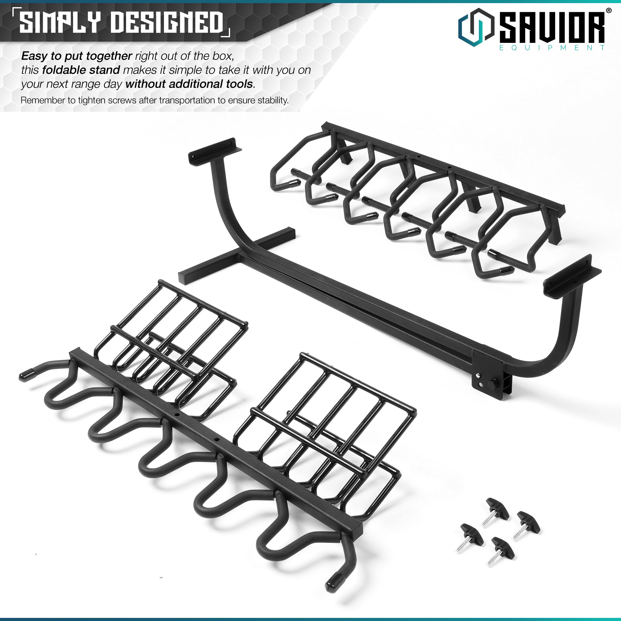 Mobile Firearm Rack Stand - 6 Rifles & 8 Pistols - Image 6